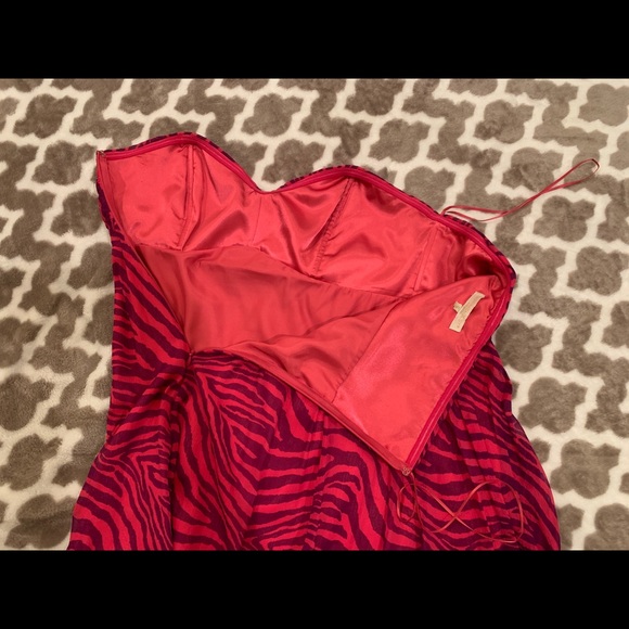 Silk summer dress bright purple and pink - Picture 3 of 6